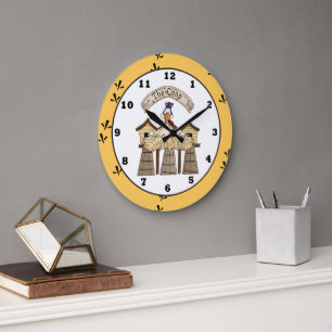 Chicken Coop country wall clock Grote Klok