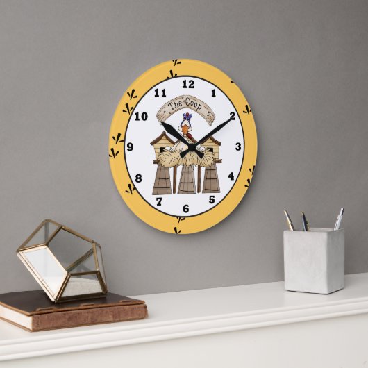 Chicken Coop country wall clock Grote Klok (Kantoor)