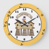 Chicken Coop country wall clock Grote Klok (Voorkant)