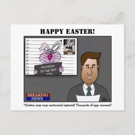 Chicken Coop Coup Paasvakantie Briefkaart (Voorkant)