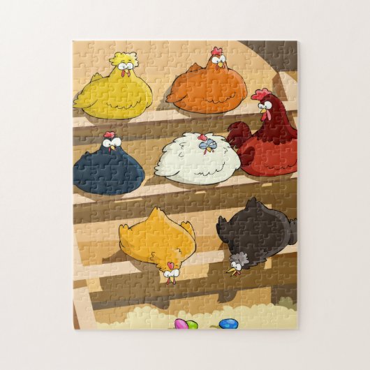 Chicken Coop Easter Eggs Legpuzzel (Verticaal)