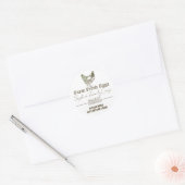 Chicken Coop  Gepersonaliseerde Egg Dealer Naam Ronde Sticker (Envelop)