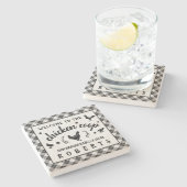 Chicken Coop Hen Black Buffalo Check Plays Land Stenen Onderzetter (Zijkant)