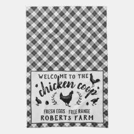 Chicken Coop Hen Black Buffalo Check Plays Land Theedoek