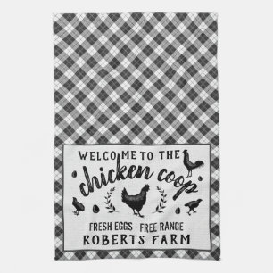 Chicken Coop Hen Black Buffalo Check Plays Land Theedoek