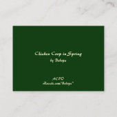 Chicken Coop in Spring ATC Visitekaartje (Achterkant)