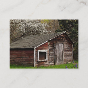 Chicken Coop in Spring ATC Visitekaartje
