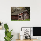 Chicken Coop in Spring Poster (Thuiskantoor)