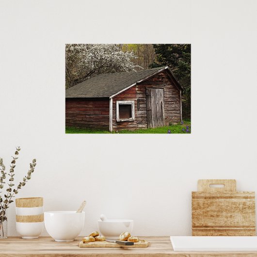 Chicken Coop in Spring Poster (Keuken)