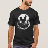 Chicken Coop King Rooster Livestock Chicken Dad T-shirt (Voorkant)