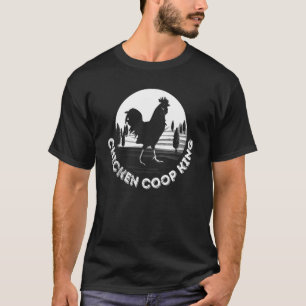 Chicken Coop King Rooster Livestock Chicken Dad T-shirt