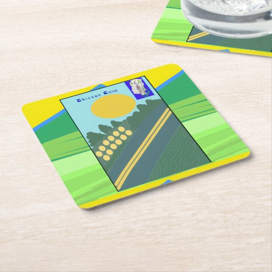 Chicken Coup  Kartonnen Onderzetters (Schuin)