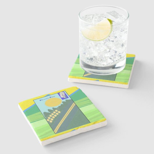 Chicken Coup  Stenen Onderzetter (Zijkant)