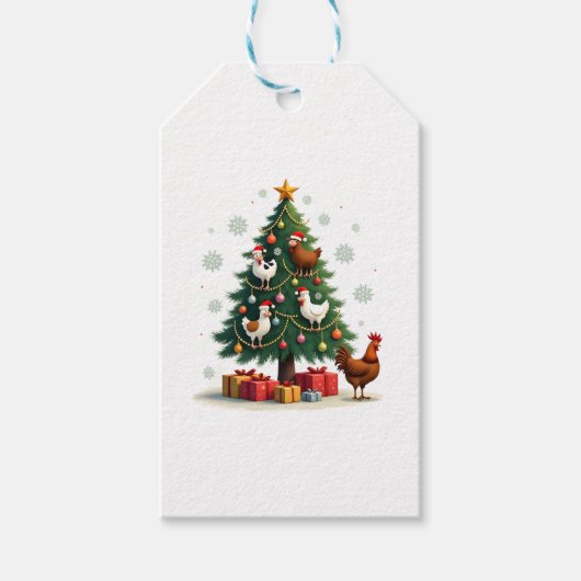 Chicken Cow Goat Horse Farm Animal Farmer Christma Cadeaulabel (Voorkant)