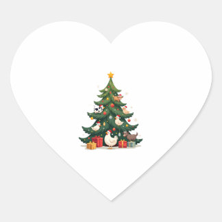 Chicken Cow Goat Horse Farm Animal Farmer Christma Hart Sticker