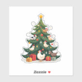 Chicken Cow Goat Horse Farm Animal Farmer Christma Sticker (Vel)