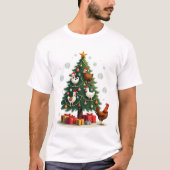 Chicken Cow Goat Horse Farm Animal Farmer Christma T-shirt (Voorkant)