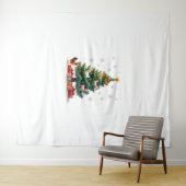 Chicken Cow Goat Horse Farm Animal Farmer Christma Wandkleed (In Situ (horizontaal))