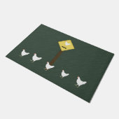 Chicken Crossing Large Doormat Deurmat (Schuin)
