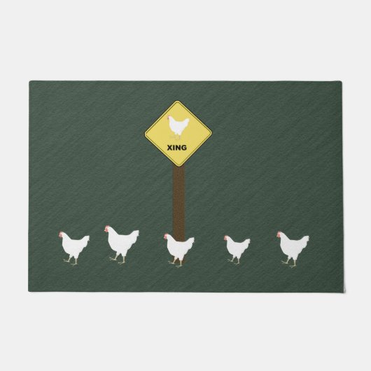 Chicken Crossing Large Doormat Deurmat (Voorkant)