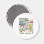 Chicken Crossing Road Funny Novelty Magnet (Voorkant / Achterkant)