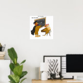 Chicken Crossing Road Philosophy 101 Funny Poster (Thuiskantoor)