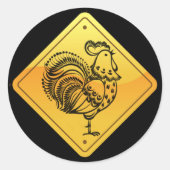 Chicken Crossing Sticker (Voorkant)