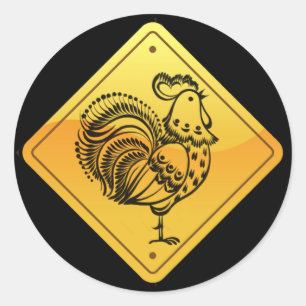 Chicken Crossing Sticker