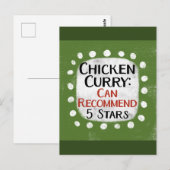 Chicken Curry Review 5 sterren Briefkaart (Voorkant / Achterkant)