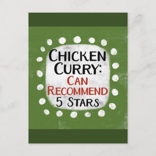 Chicken Curry Review 5 sterren Briefkaart