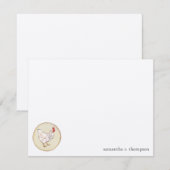 Chicken Custom Bedankt voor je briefkaart (Voorkant / Achterkant)