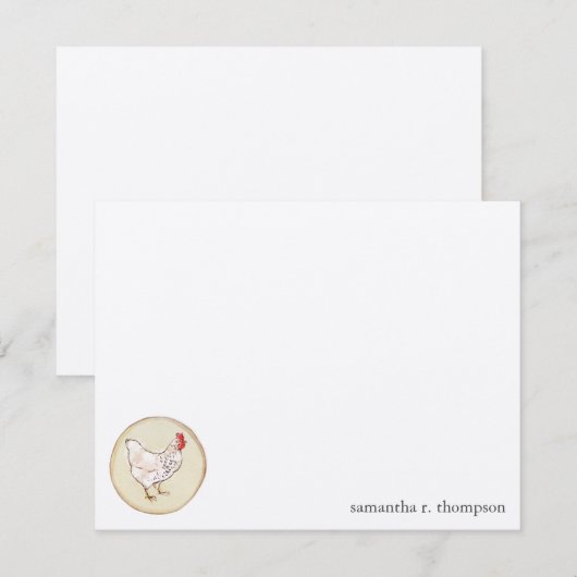 Chicken Custom Bedankt voor je briefkaart (Voorkant / Achterkant)