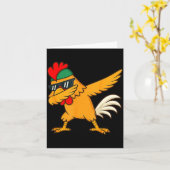 Chicken Dab Meme Animal Dance Funny For Men Women Kaart (Gele Bloem)