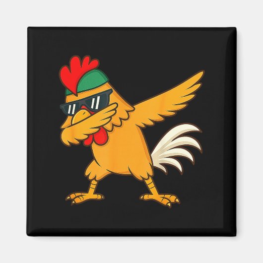 Chicken Dab Meme Animal Dance Funny For Men Women  Magneet (Voorkant)