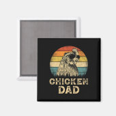 Chicken Dad Chicken Lovers Daddy Father&#; Magneet (Voorkant / Achterkant)