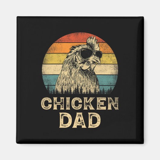 Chicken Dad Chicken Lovers Daddy Father&#; Magneet (Voorkant)