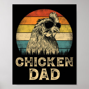 Chicken Dad Chicken Lovers Papa Father#39 Poster