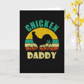 Chicken Dad Funny Poultry Farming Chicken Lover Kaart (Gele Bloem)
