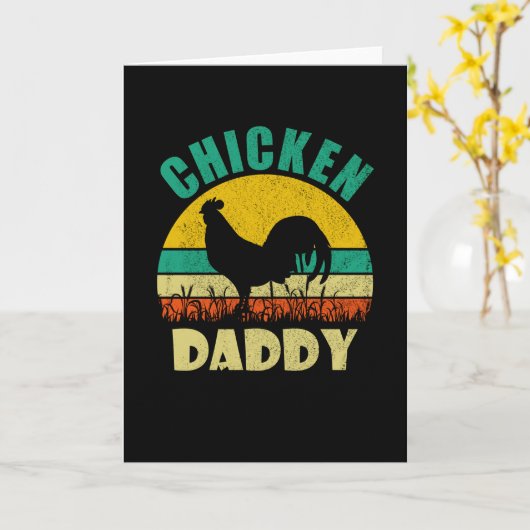 Chicken Dad Funny Poultry Farming Chicken Lover Kaart (Gele Bloem)