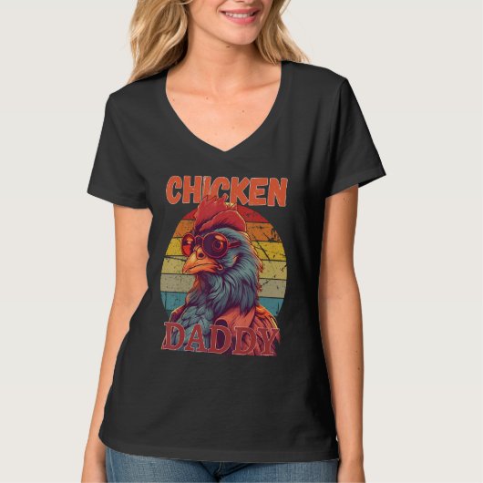 Chicken Daddy a fun design for every rooster in T-shirt (Voorkant)