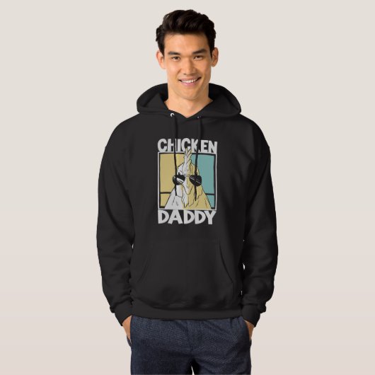 Chicken Daddy farmer farming chickens Hoodie (Voorkant volledig)