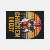 Chicken Daddy Haan Voor Pap Boer Vader Fleece Deken (Voorkant (Horizontaal))