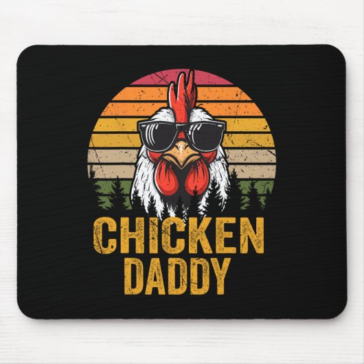 Chicken Daddy  Haan Voor Pap Boer Vader Muismat (Voorkant)