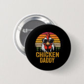 Chicken Daddy Haan Voor Pap Boer Vader Ronde Button 5,7 Cm (Voorkant /achterkant)