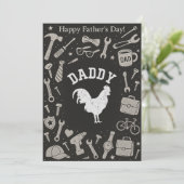 Chicken Daddy Happy Fathers Day Gift Kaarten (Staand voorkant)