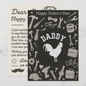 Chicken Daddy Happy Fathers Day Gift Kaarten (Voorkant / Achterkant)