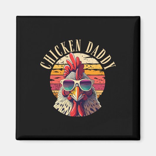 Chicken Daddy Retro 70s Chicken Dad Vader Magneet (Voorkant)