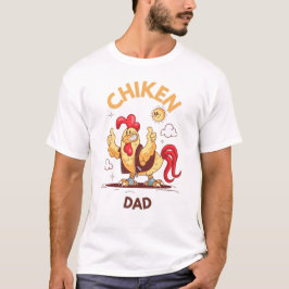 Chicken Daddy Rooster Vader Leuke Dier Papa Joke T-shirt