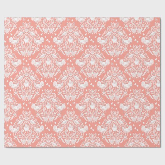 Chicken Damask Cadeaupapier (Vlak)