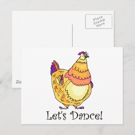 Chicken Dance Briefkaart (Voorkant / Achterkant)